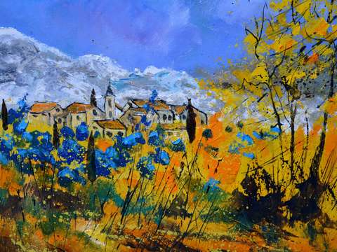Blue flowers in provence