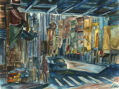 Under the manhattan bridge chinatown