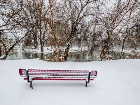 Bench on the river dsc 1205