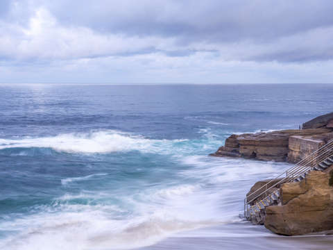 A step into surf sea
