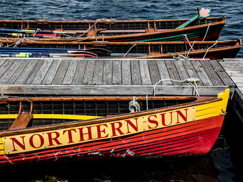 Boats on lake champlain
