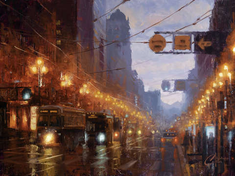 San francisco at dusk