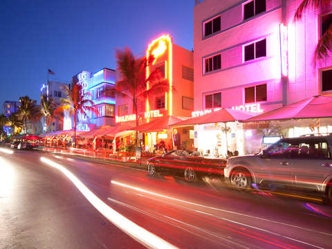 Hotels bars restaurants and night life at ocean dr