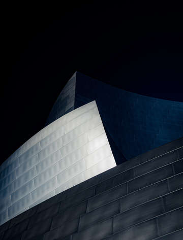 Disney concert hall moonlight 3