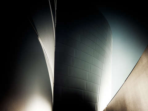 Disney concert hall moonlight 4