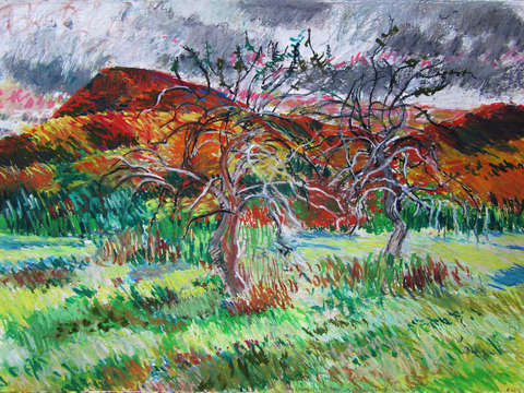 Mt norwottuck and apple trees holyoke mountain r 4