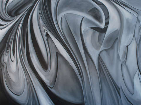 Metallic silver swirl
