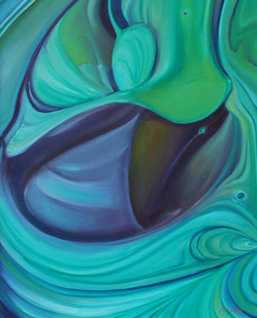 Chroma key green swirl