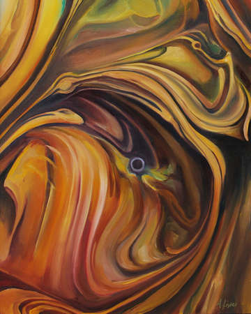 Metallic gold swirl