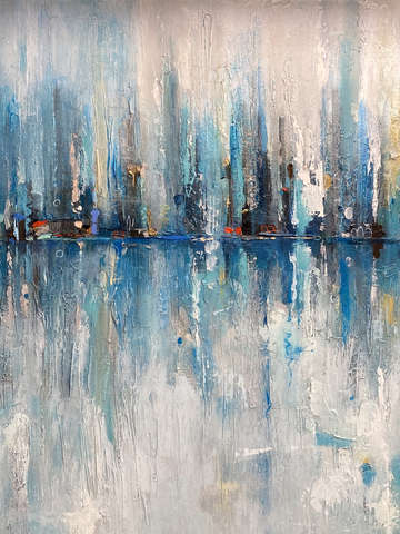 City in blue