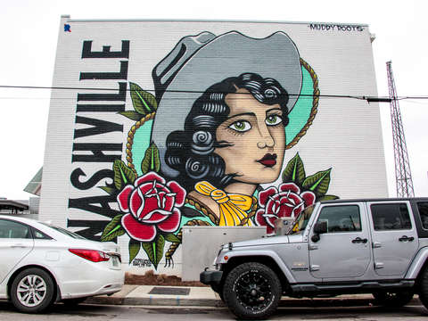 Big wall mural in nashville
