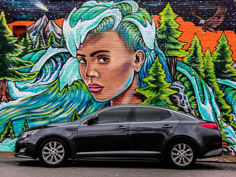 Hair salon mural