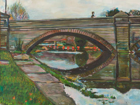 Totnes bridge during a high tide