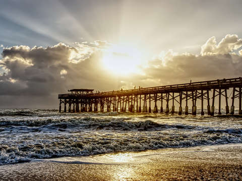 Blast of light at cocoa beach