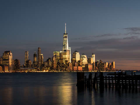Gold nyc skyline