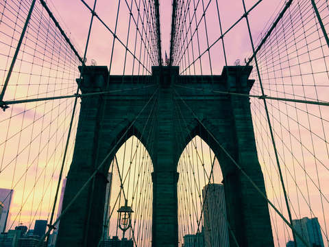 Brooklyn bridge sunset 2