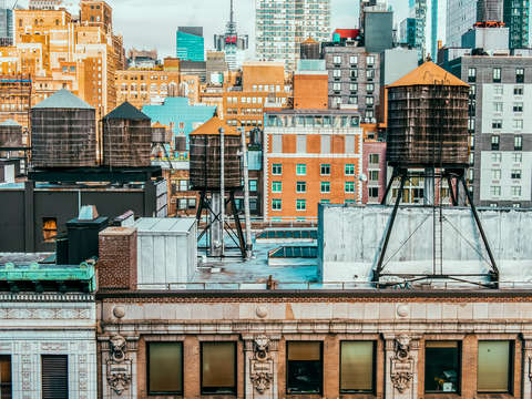 Rooftops and water towers