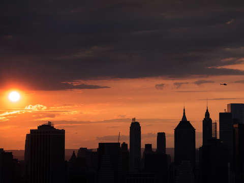 Orange nyc skyline