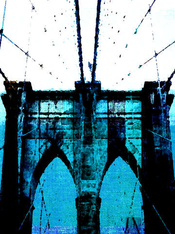 Brooklyn bridge blue