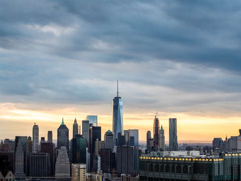 World trade sunset
