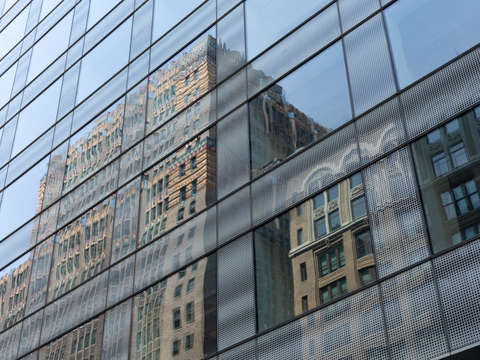 Reflected manhattan nyc