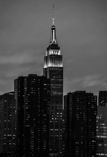 Empire state building black and white