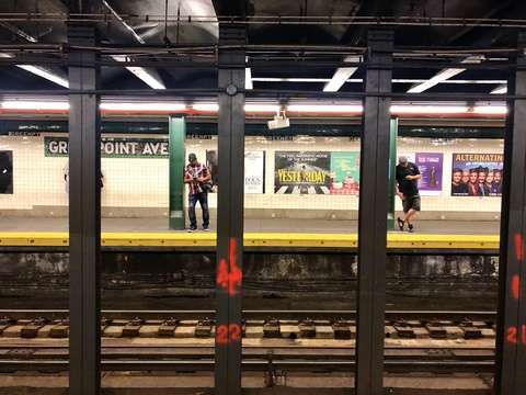 Waiting for subway brooklyn new york