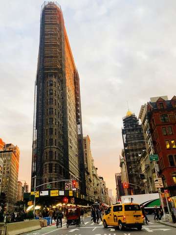 Flatiron in sunset new york
