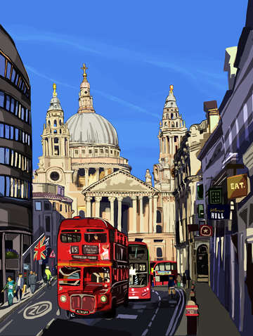 St pauls cathedral london blue