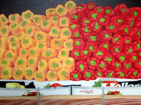 Peppers red and yellow