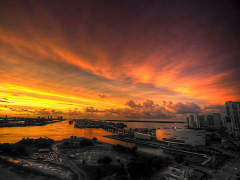 Orange Miami Sunset