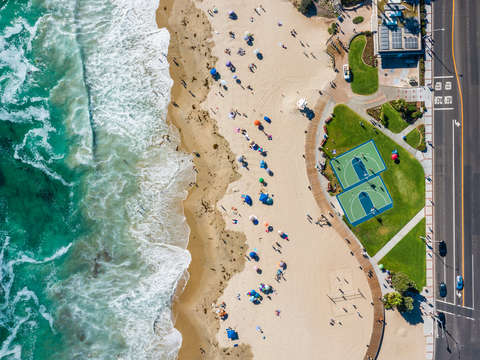 Laguna beach birds eye