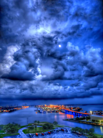 Moonlight over south beach