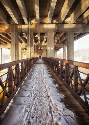 Sunlit bridge