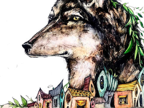 Watchful wolf