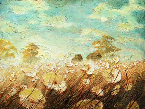 Field of white blossoms ii