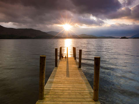 Lake district jetty england