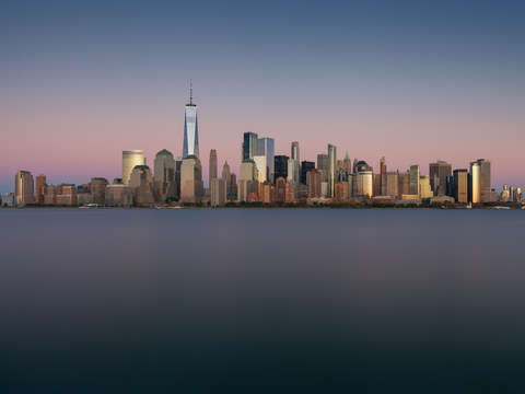 Skyline new york afterglow