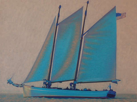 Sunset schooner