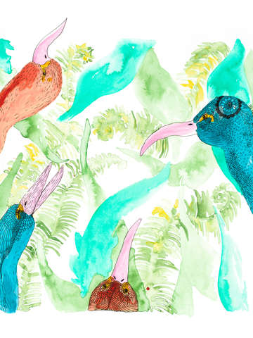 Tropical leaf birds