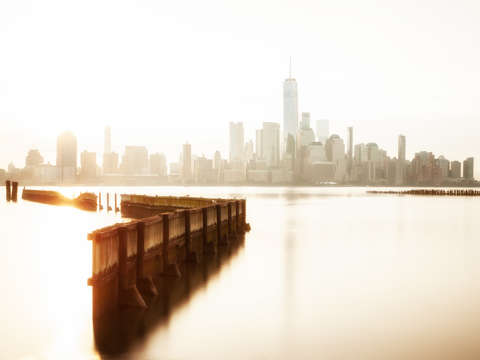 Skyline new york morning light