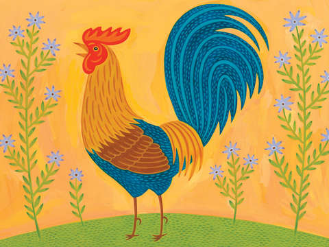 Rooster at dawn