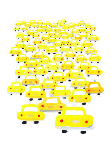 Taxis in traffic