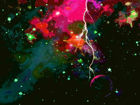 Lightning in space