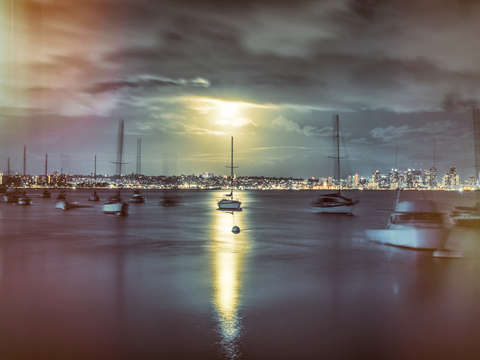 Moonlit night vintage san diego