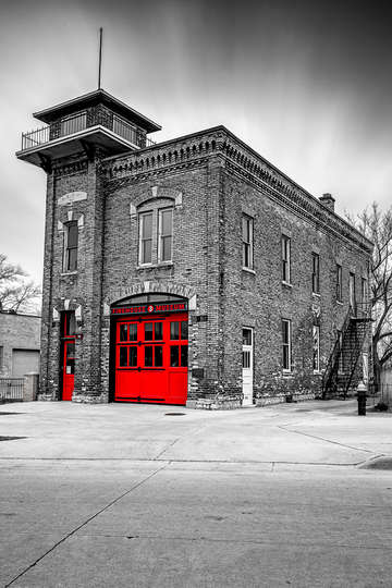 Firehouse museum bw