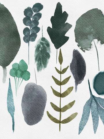 Watercolor leaves