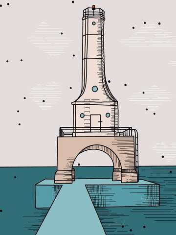 Art deco lighthouse