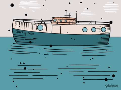 Tugboat in port