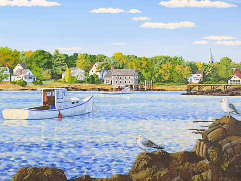 Maine lobster boats